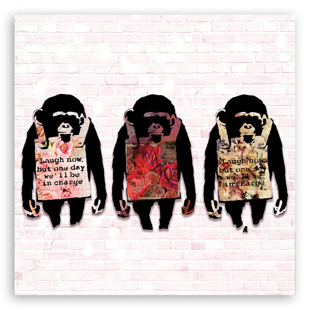 Quadro su tela, Banksy ride le scimmie in Poster e stampe Collezione Casa - Trebisacce, commercioVirtuoso.it