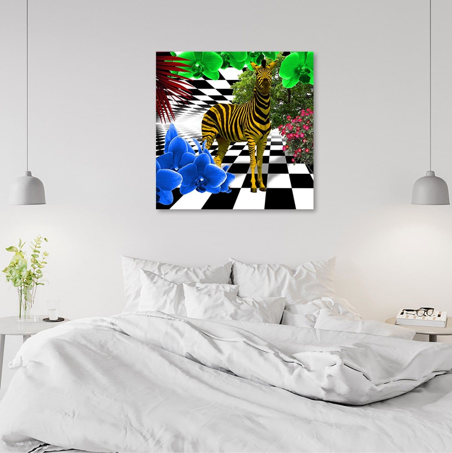 Quadro su tela, Animali colorati di natura zebra in Poster e stampe Collezione Casa - Trebisacce, commercioVirtuoso.it