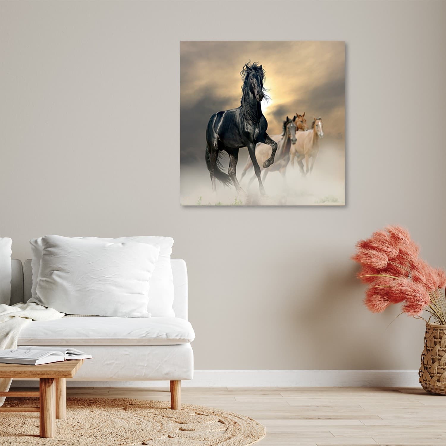 Quadro su tela, Mandria di cavalli in Poster e stampe Collezione Casa - Trebisacce, commercioVirtuoso.it