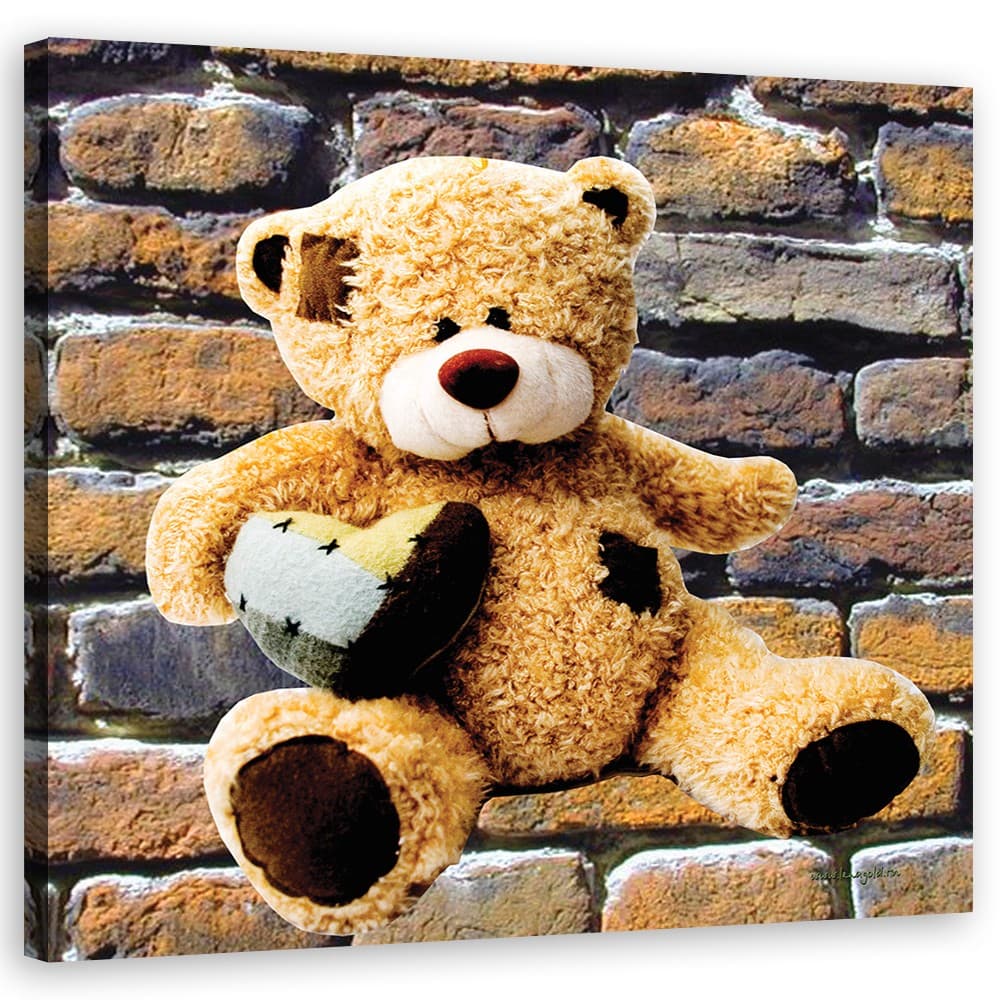 Quadro su tela, Orsacchiotto con un cuore in Poster e stampe Collezione Casa - Trebisacce, commercioVirtuoso.it