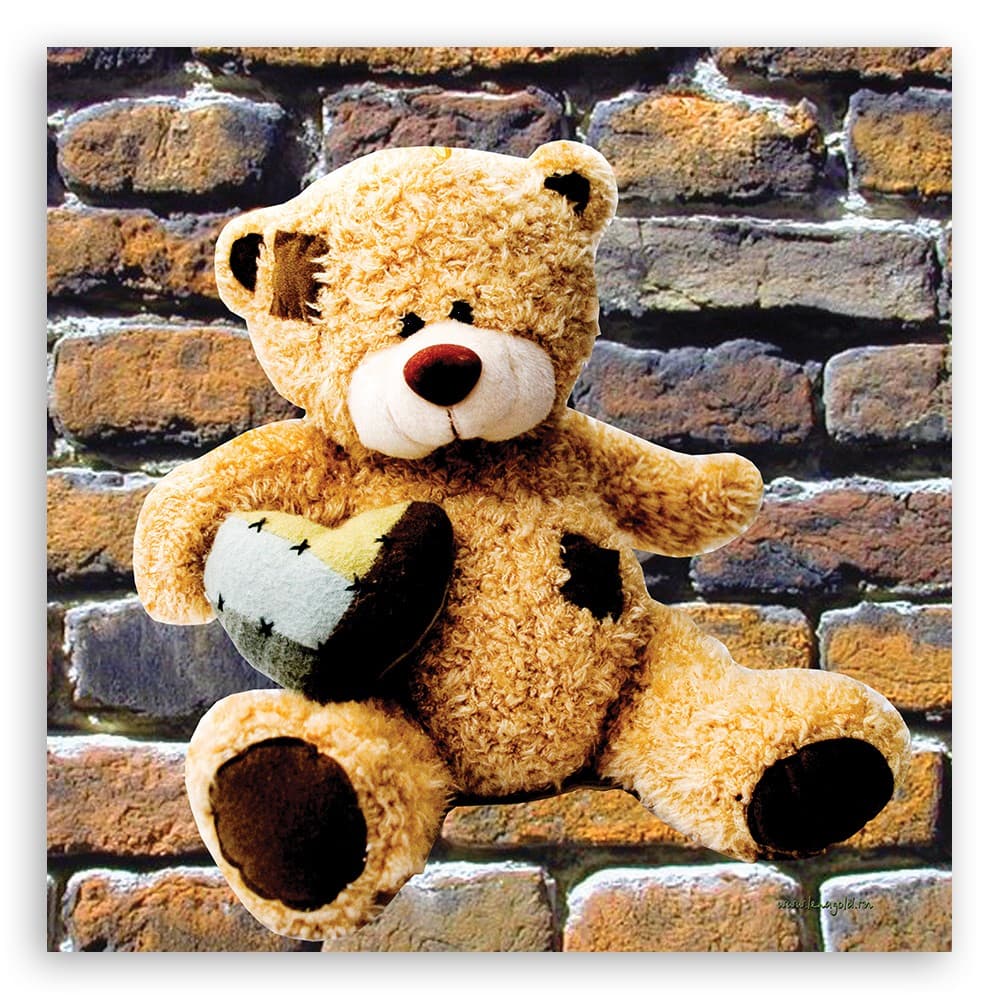 Quadro su tela, Orsacchiotto con un cuore in Poster e stampe Collezione Casa - Trebisacce, commercioVirtuoso.it