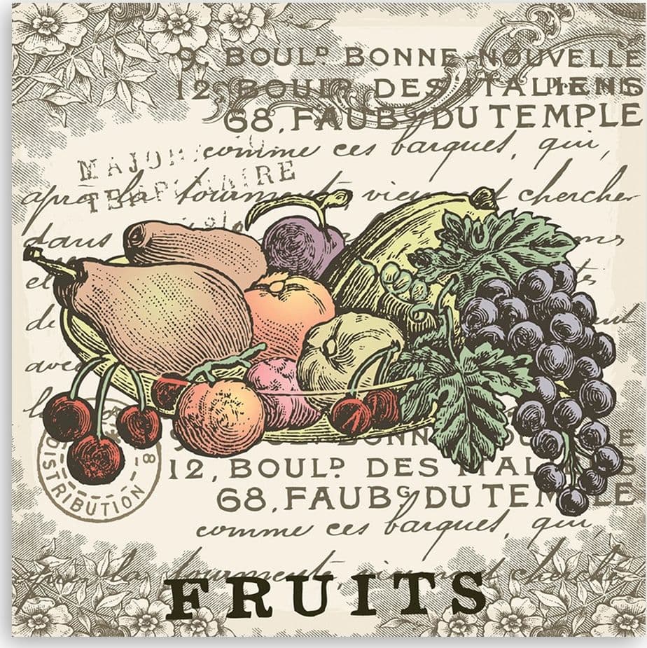 Quadro su tela, Frutto vintage in Poster e stampe Collezione Casa - Trebisacce, commercioVirtuoso.it