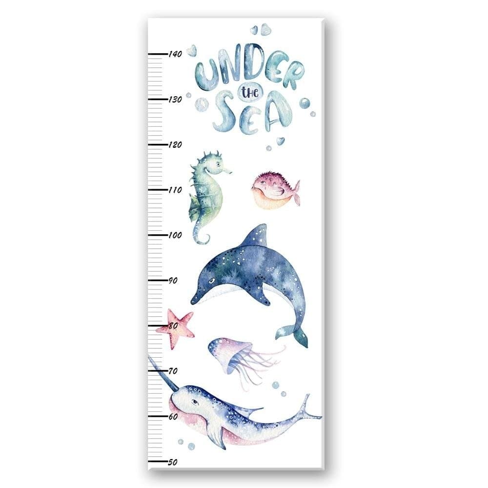 Grafico di Crescita per Bambini, Sott'acqua in Metri da parete Collezione Casa - Trebisacce, commercioVirtuoso.it