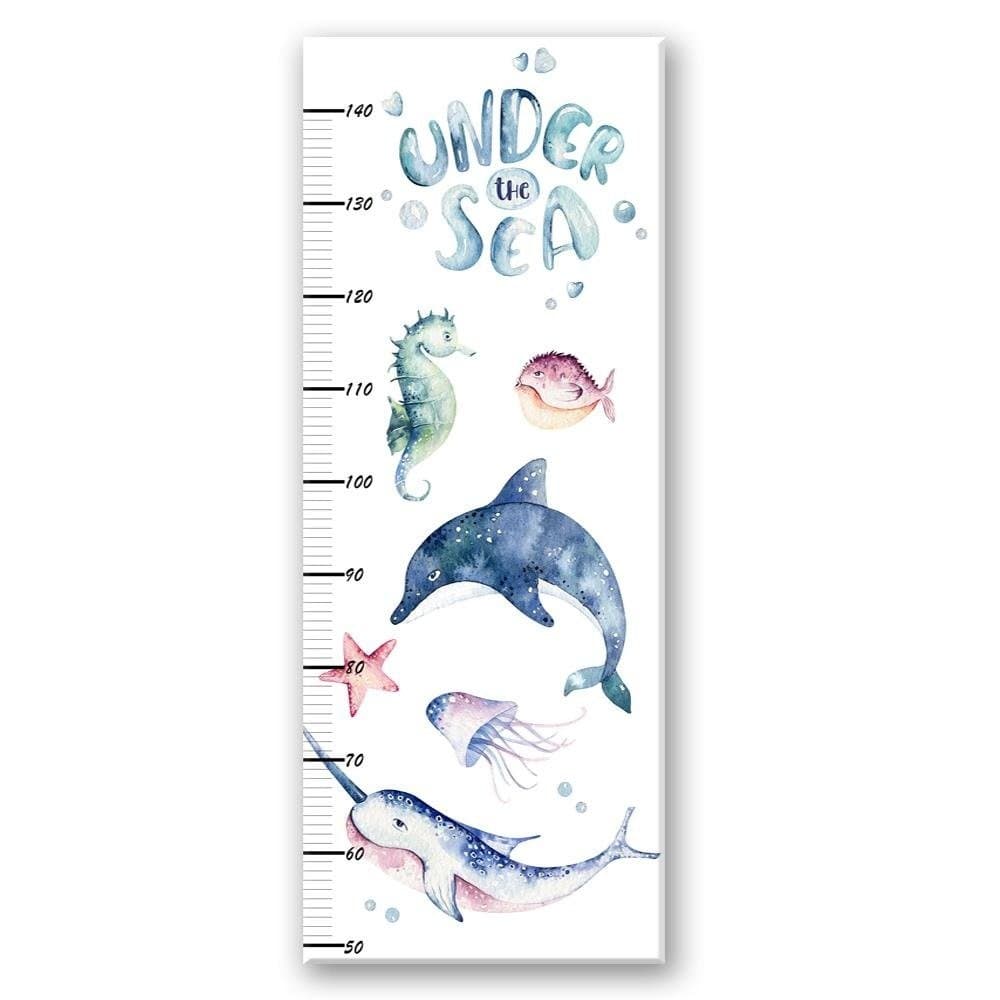 Grafico di Crescita per Bambini, Sott'acqua in Metri da parete Collezione Casa - Trebisacce, commercioVirtuoso.it