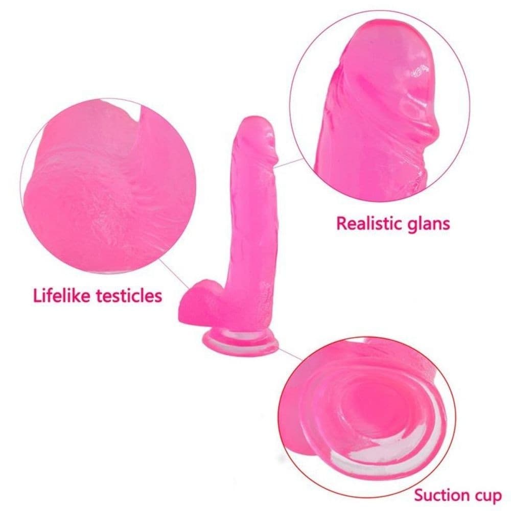 Dildo rosa con ventosa JELLY STUDS LARGE PINK 20 cm in Dildo realistici Sexy Tentazioni - Siracusa, commercioVirtuoso.it