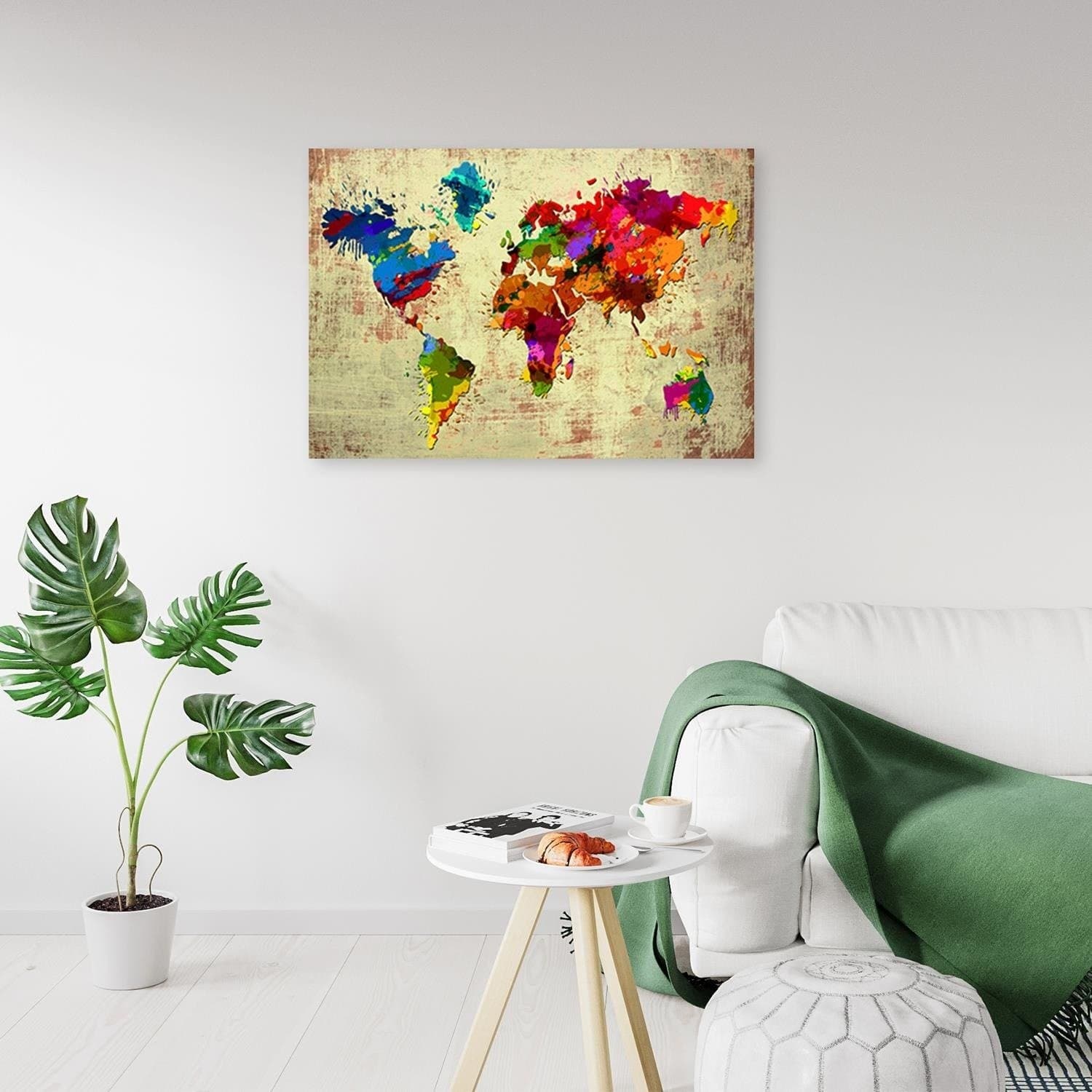 Quadro su tela, Mappa del mondo multicolore in Poster e stampe Collezione Casa - Trebisacce, commercioVirtuoso.it