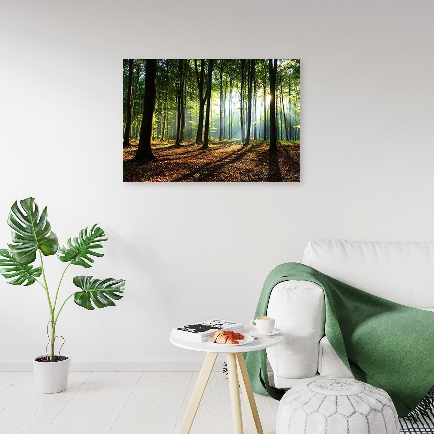 Quadro su tela, Alberi della foresta Raggi di sole in Poster e stampe Collezione Casa - Trebisacce, commercioVirtuoso.it