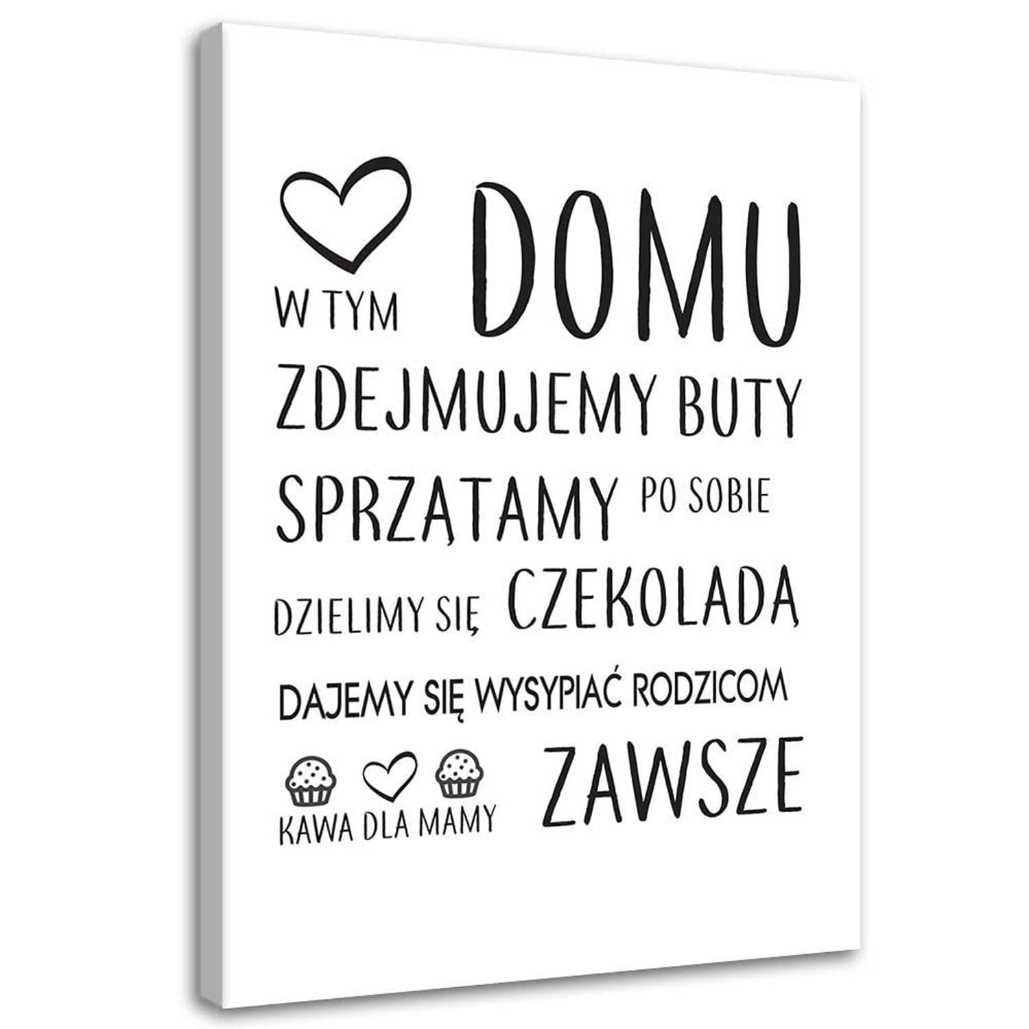 Quadro su tela, In questa casa lettering tipografia in Poster e stampe Collezione Casa - Trebisacce, commercioVirtuoso.it