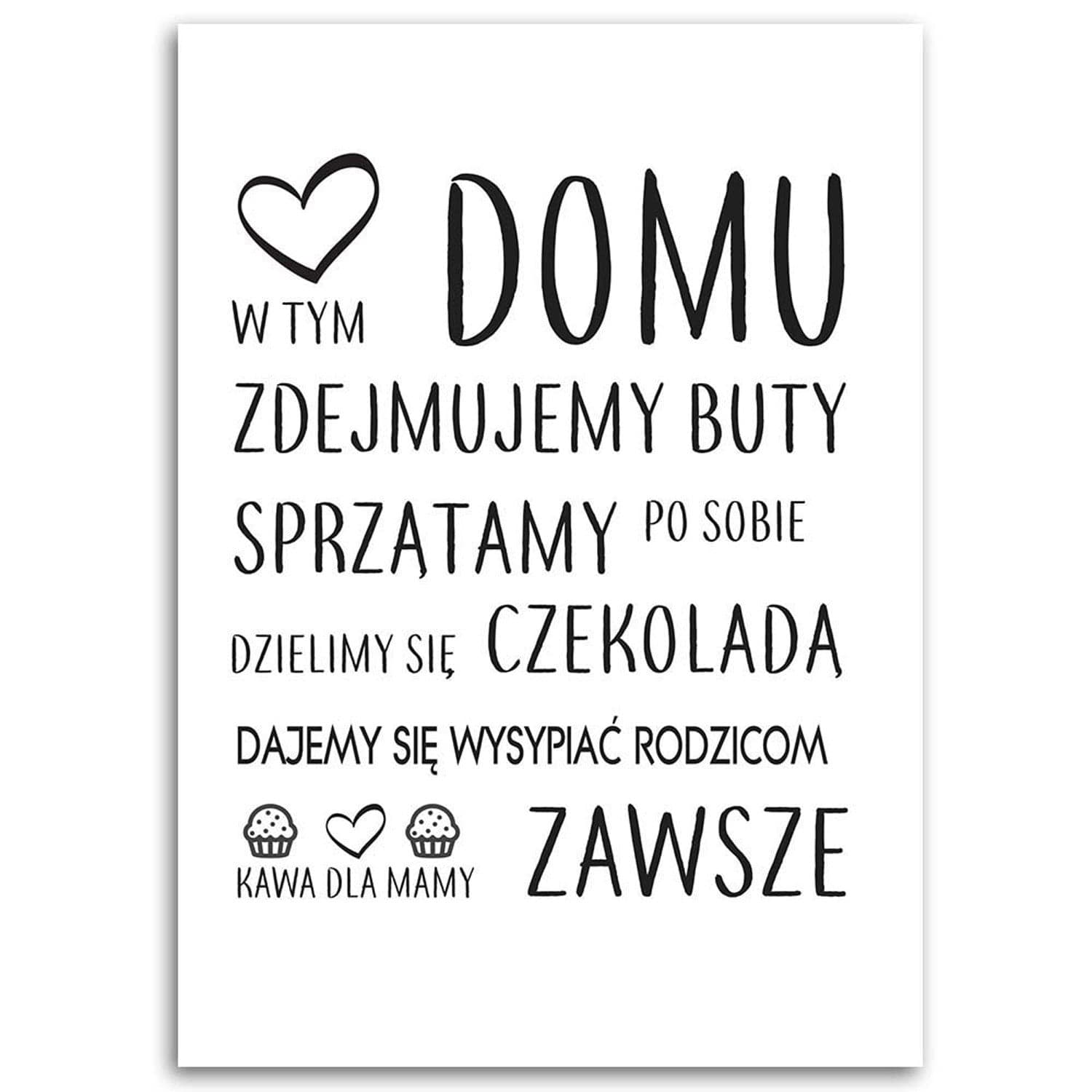 Quadro su tela, In questa casa lettering tipografia in Poster e stampe Collezione Casa - Trebisacce, commercioVirtuoso.it