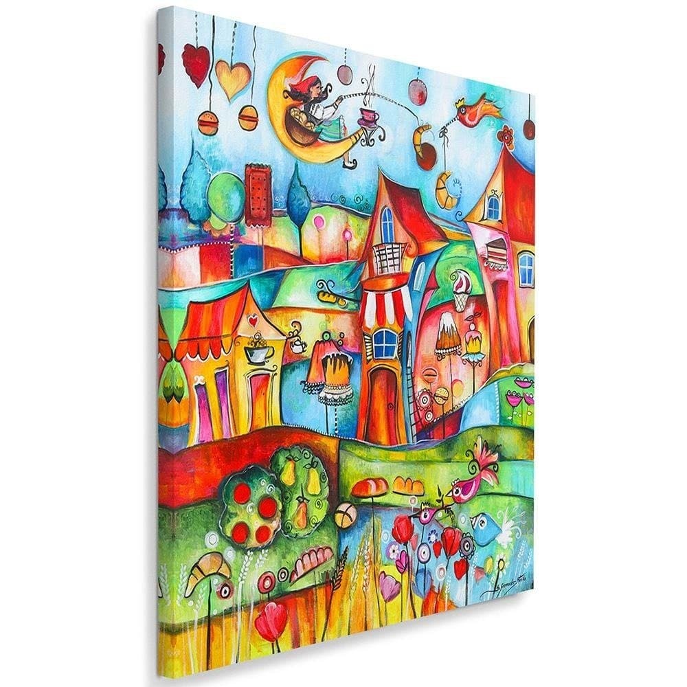 Quadro su tela, Moderna città colorata in Poster e stampe Collezione Casa - Trebisacce, commercioVirtuoso.it
