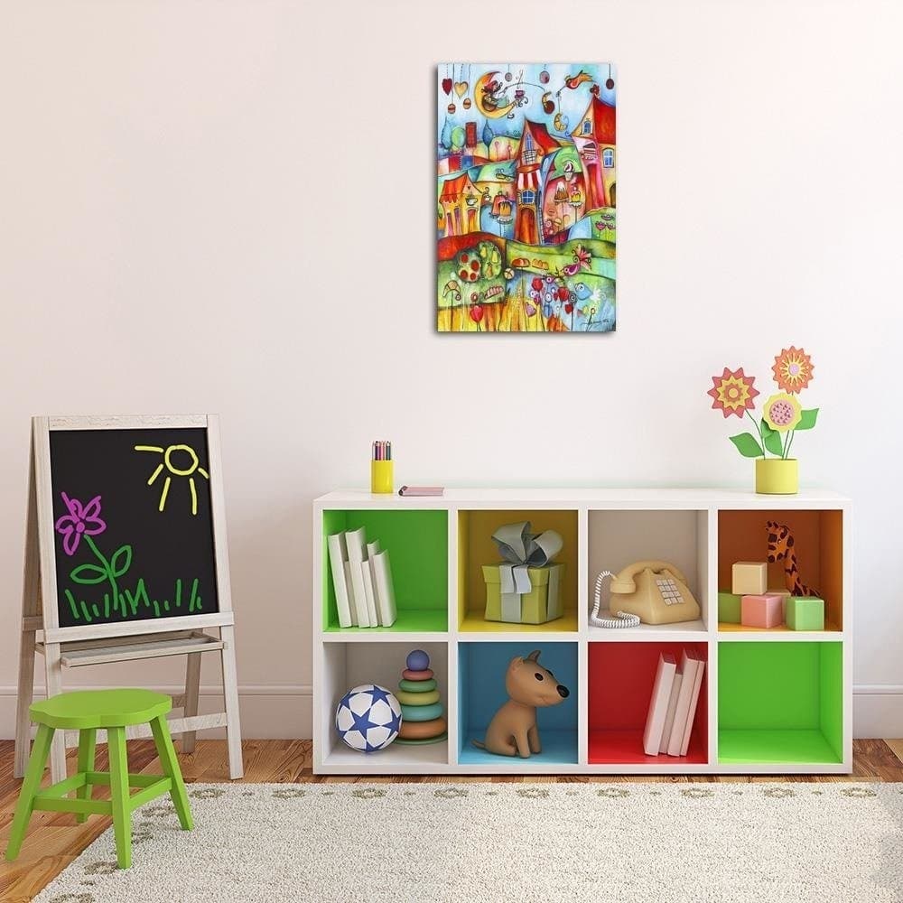 Quadro su tela, Moderna città colorata in Poster e stampe Collezione Casa - Trebisacce, commercioVirtuoso.it
