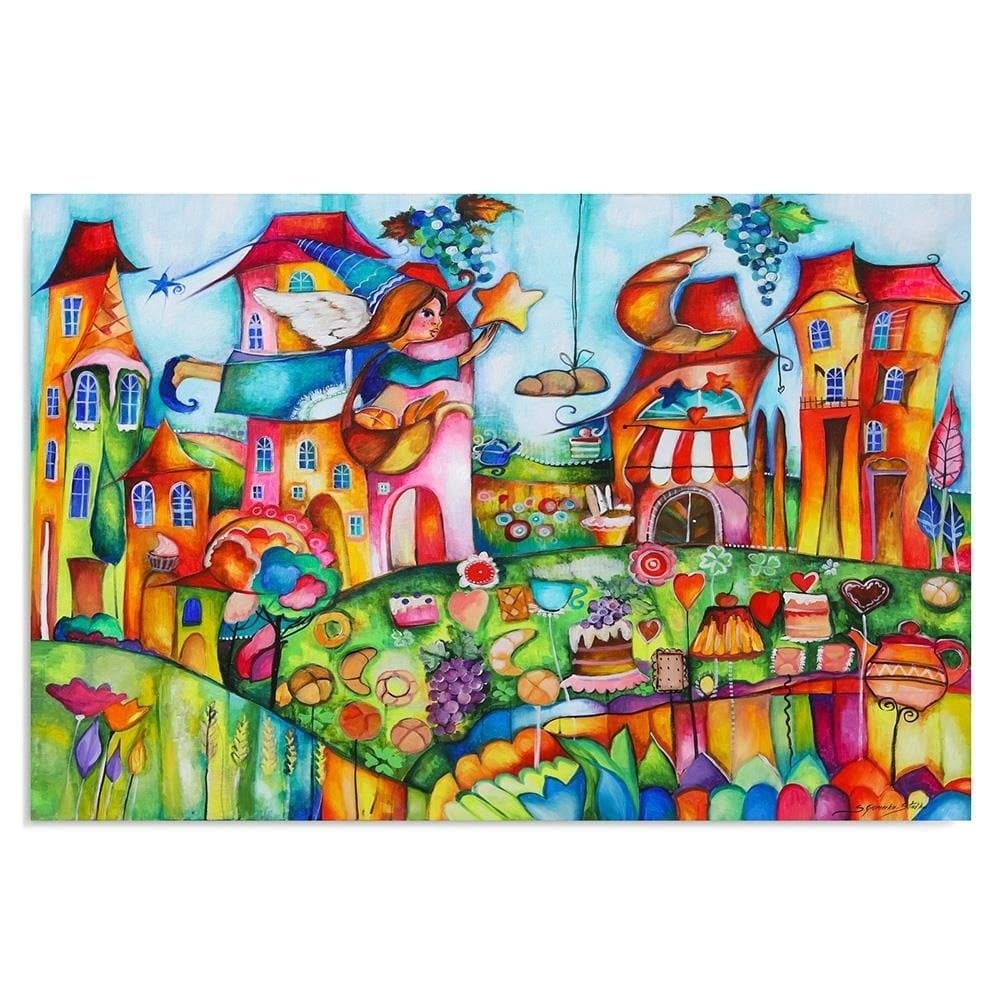 Quadro su tela, Città colorata in Poster e stampe Collezione Casa - Trebisacce, commercioVirtuoso.it
