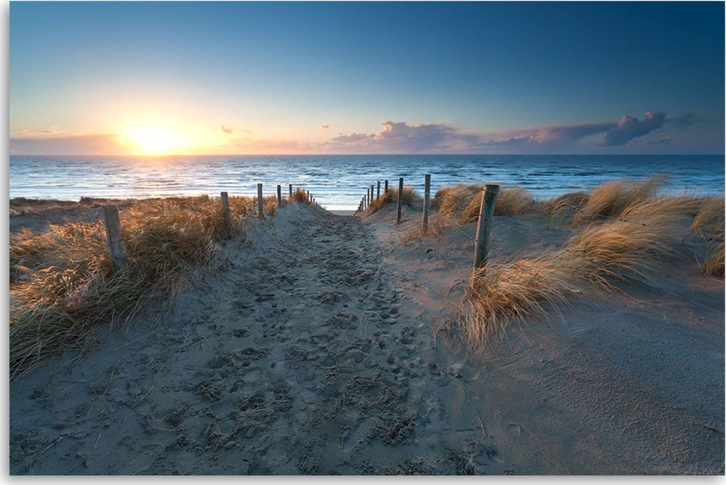 Quadro su tela, Spiaggia Mare Sabbia Tramonto in Poster e stampe Collezione Casa - Trebisacce, commercioVirtuoso.it