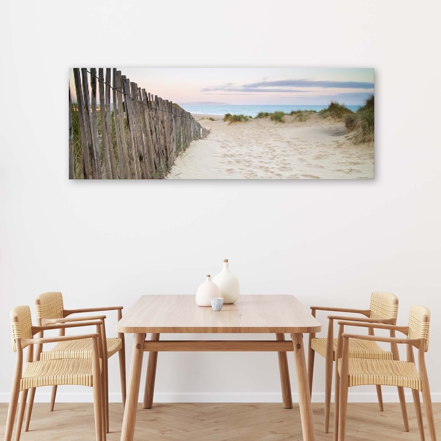 Quadro su tela, Panorama del tramonto sulla spiaggia in Poster e stampe Collezione Casa - Trebisacce, commercioVirtuoso.it