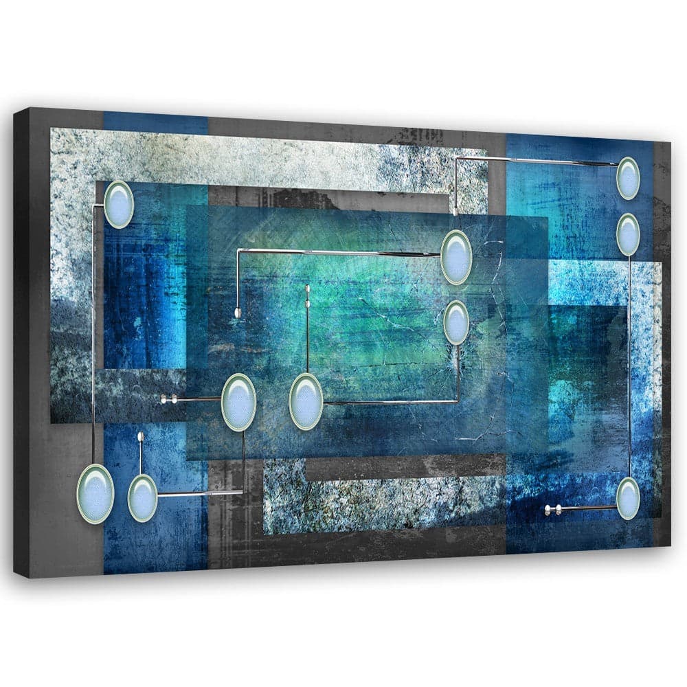 Quadro su tela, Astratto blu turchese in Poster e stampe Collezione Casa - Trebisacce, commercioVirtuoso.it
