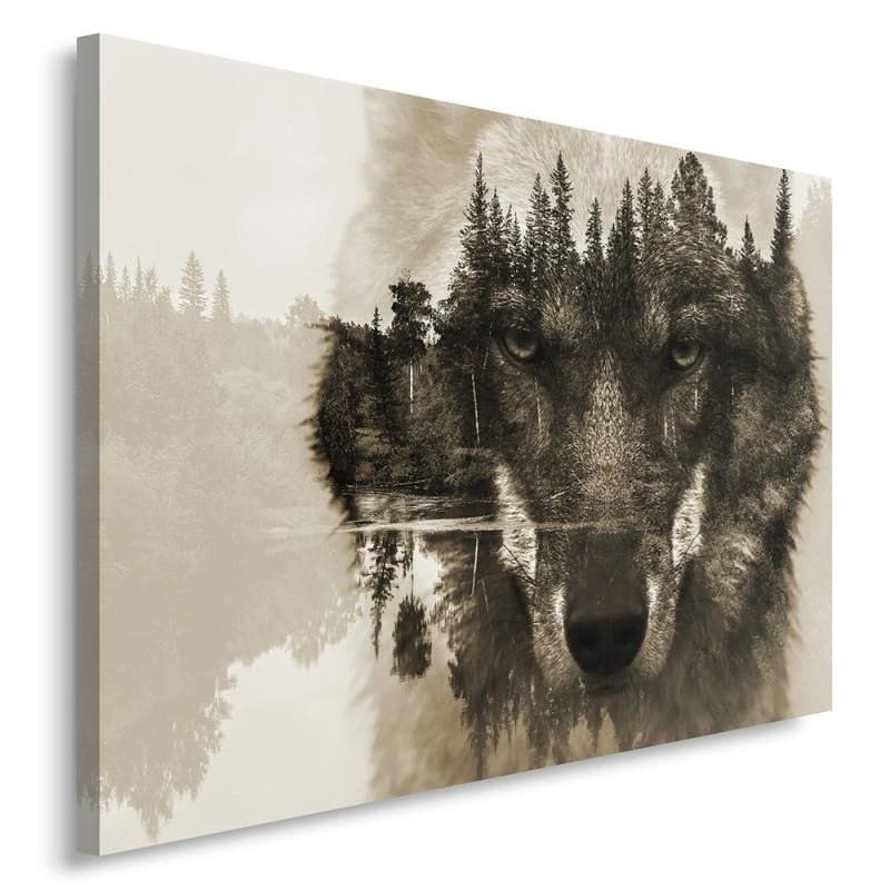 Quadro su tela, Lupo Foresta Animali Natura in Poster e stampe Collezione Casa - Trebisacce, commercioVirtuoso.it