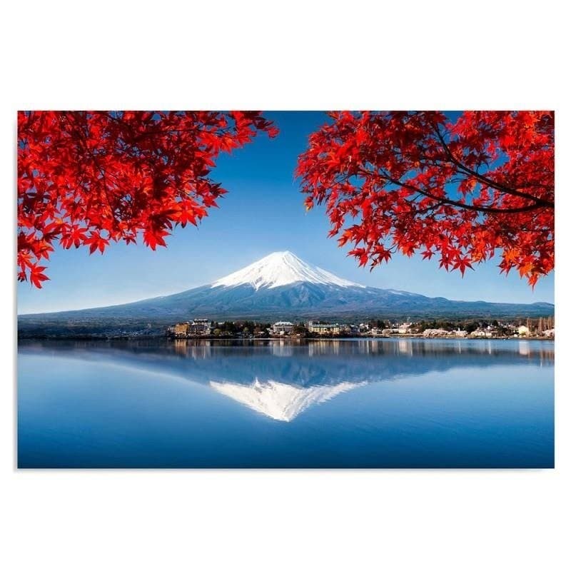 Quadro su tela, Giappone Montagna Fuji Rosso in Poster e stampe Collezione Casa - Trebisacce, commercioVirtuoso.it