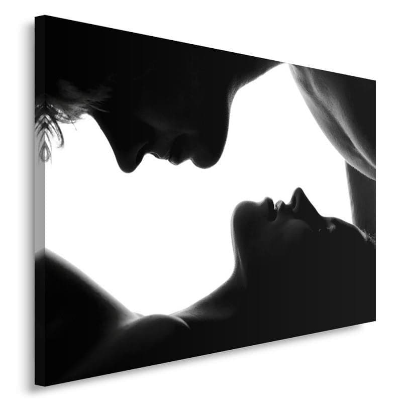 Quadro su tela, Bacio coppia bianco nero in Poster e stampe Collezione Casa - Trebisacce, commercioVirtuoso.it