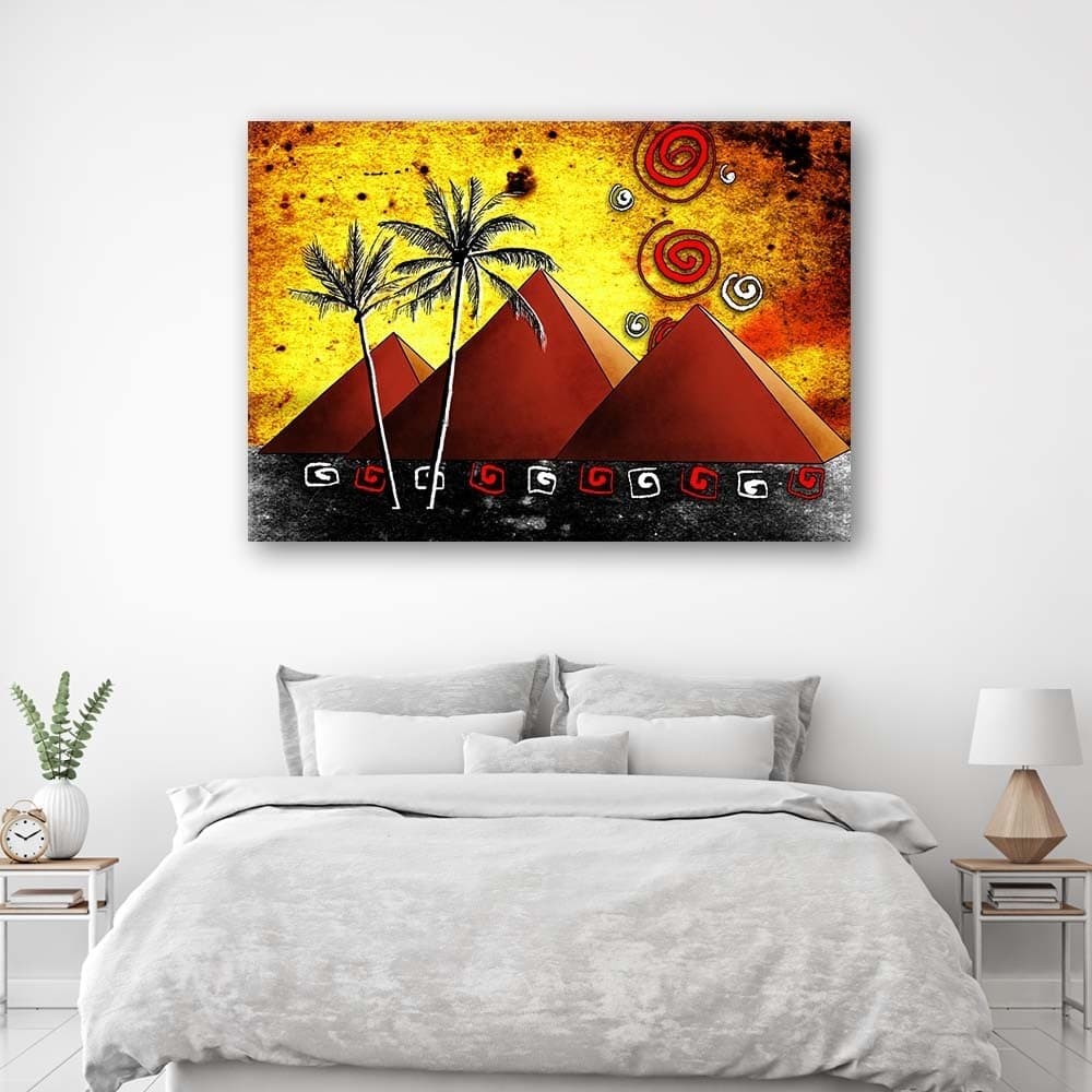 Quadro su tela, Africa Piramidi Palme in Poster e stampe Collezione Casa - Trebisacce, commercioVirtuoso.it