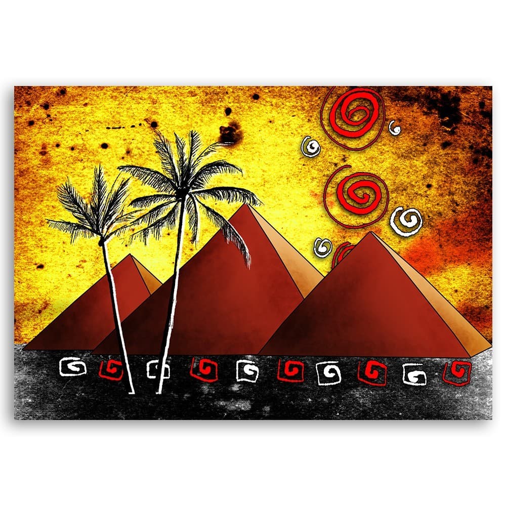 Quadro su tela, Africa Piramidi Palme in Poster e stampe Collezione Casa - Trebisacce, commercioVirtuoso.it