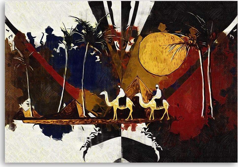 Quadro su tela, Paesaggio africano astratto in Poster e stampe Collezione Casa - Trebisacce, commercioVirtuoso.it