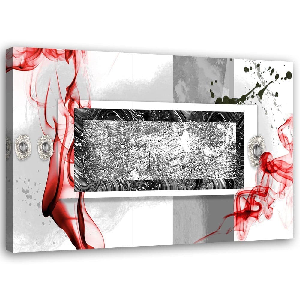 Quadro su tela, Grigio astratto rosso in Poster e stampe Collezione Casa - Trebisacce, commercioVirtuoso.it