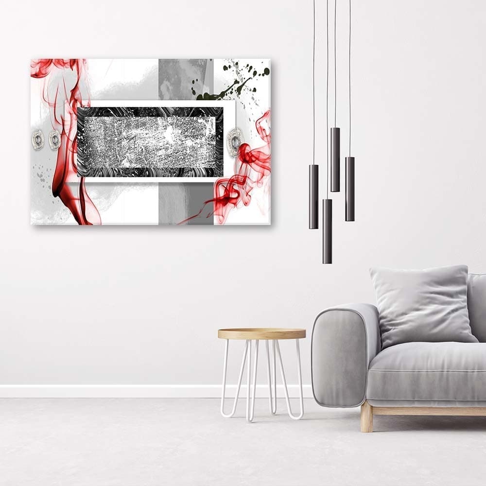 Quadro su tela, Grigio astratto rosso in Poster e stampe Collezione Casa - Trebisacce, commercioVirtuoso.it