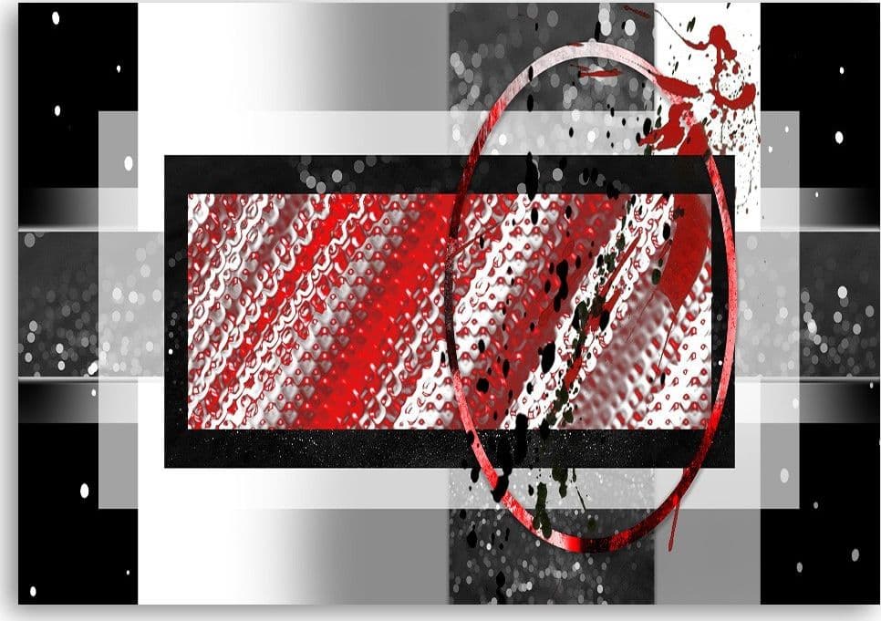 Quadro su tela, Astrazione geometrica rosso grigio in Poster e stampe Collezione Casa - Trebisacce, commercioVirtuoso.it
