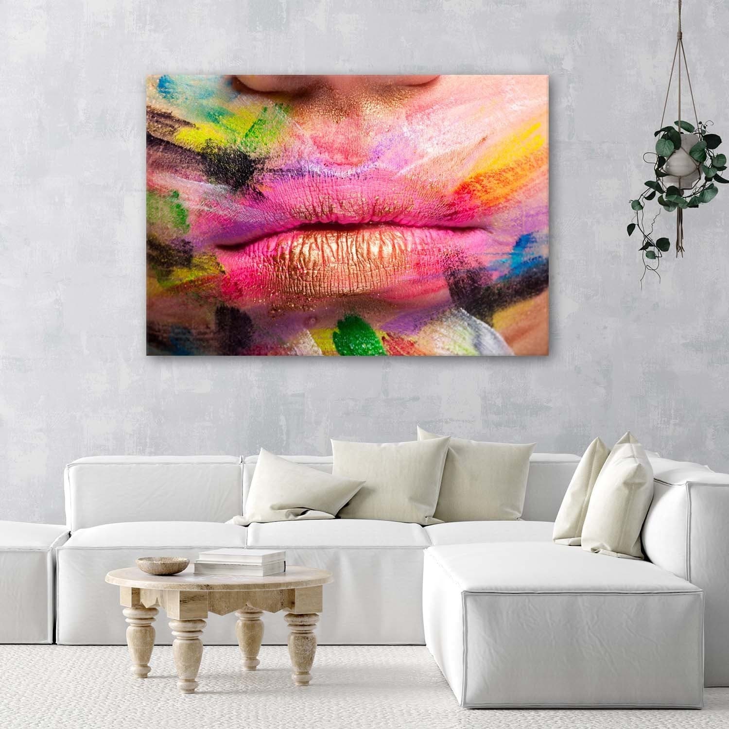 Quadro su tela, Labbra colorate in Poster e stampe Collezione Casa - Trebisacce, commercioVirtuoso.it