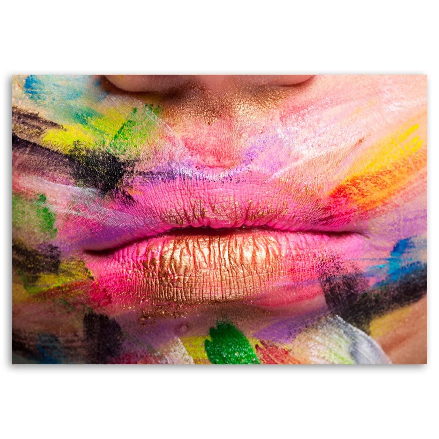 Quadro su tela, Labbra colorate in Poster e stampe Collezione Casa - Trebisacce, commercioVirtuoso.it