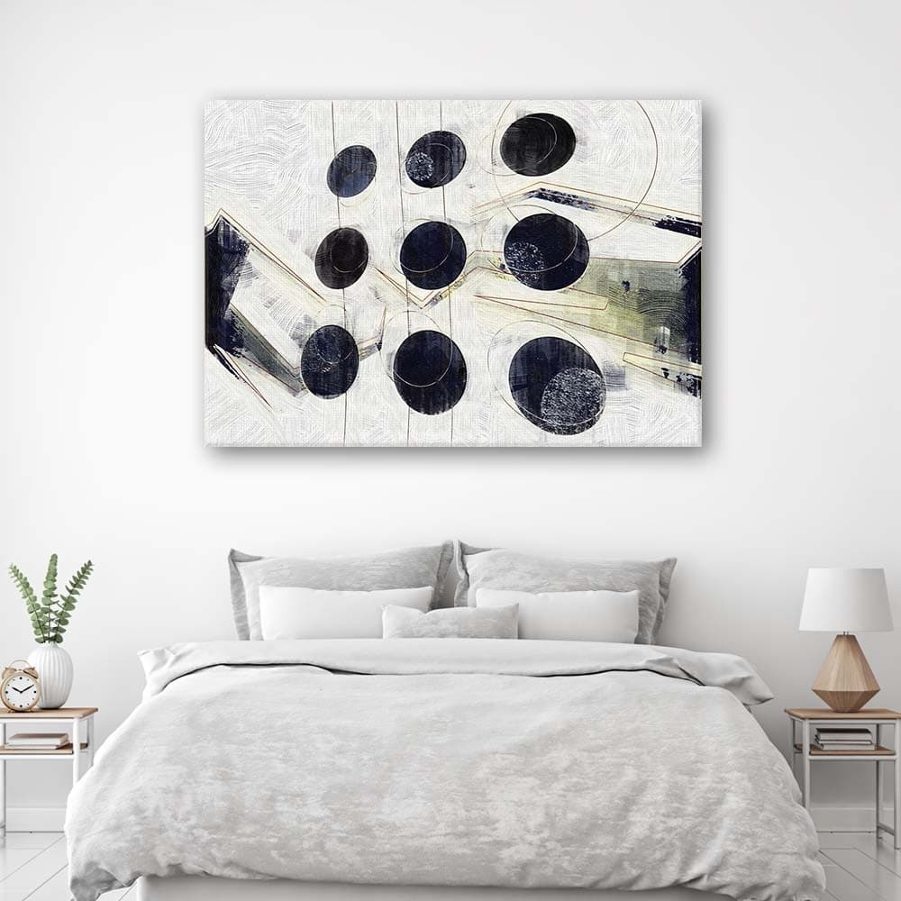 Quadro su tela, Palle astratte in bianco e nero in Poster e stampe Collezione Casa - Trebisacce, commercioVirtuoso.it