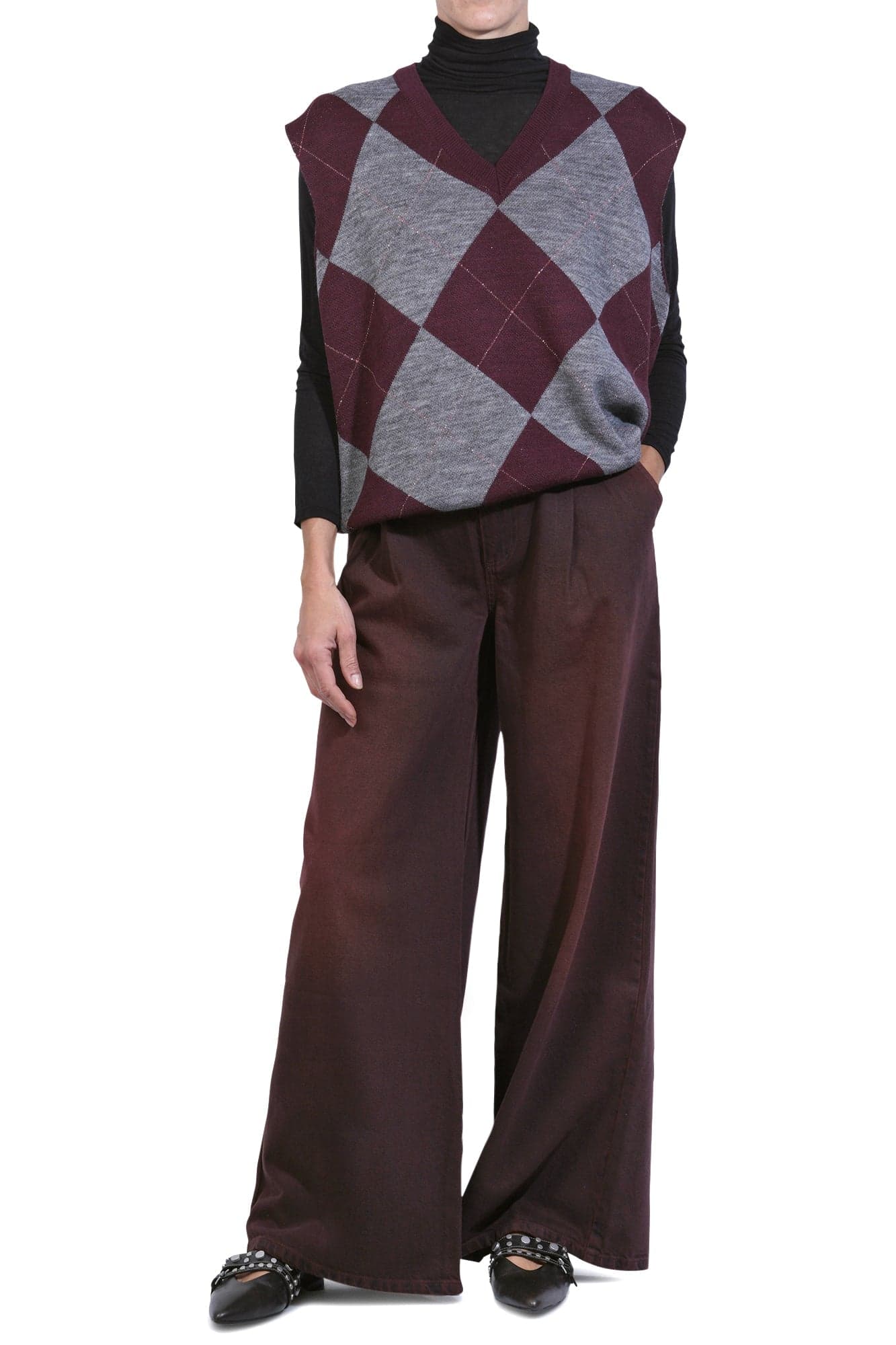 SO ALLURE So Allure - Pantalone - 460552 - Bordeaux da donna in Pantaloni sportivi Drestige - Casamassima, commercioVirtuoso.it