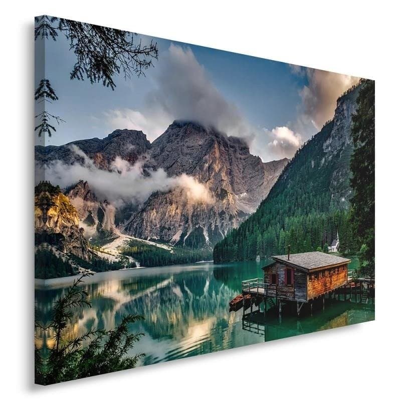 Quadro su tela, Montagne Casa Lago Natura in Poster e stampe Collezione Casa - Trebisacce, commercioVirtuoso.it