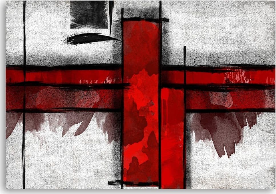 Quadro su tela, Astrazione rossa in Poster e stampe Collezione Casa - Trebisacce, commercioVirtuoso.it