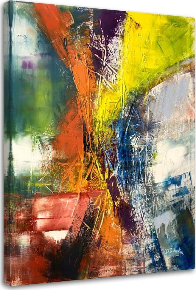 Quadro su tela, Dipinti astratti colorati