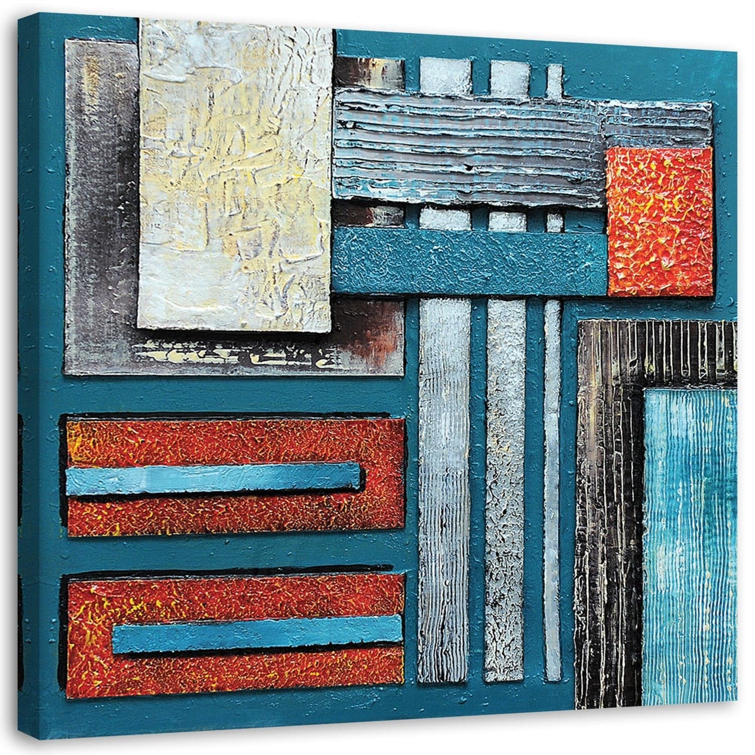 Quadro su tela, Astratto blu turchese in Poster e stampe Collezione Casa - Trebisacce, commercioVirtuoso.it