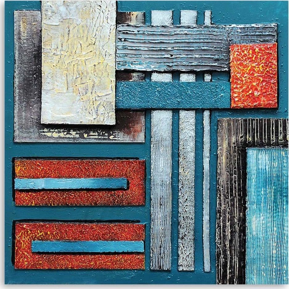 Quadro su tela, Astratto blu turchese in Poster e stampe Collezione Casa - Trebisacce, commercioVirtuoso.it