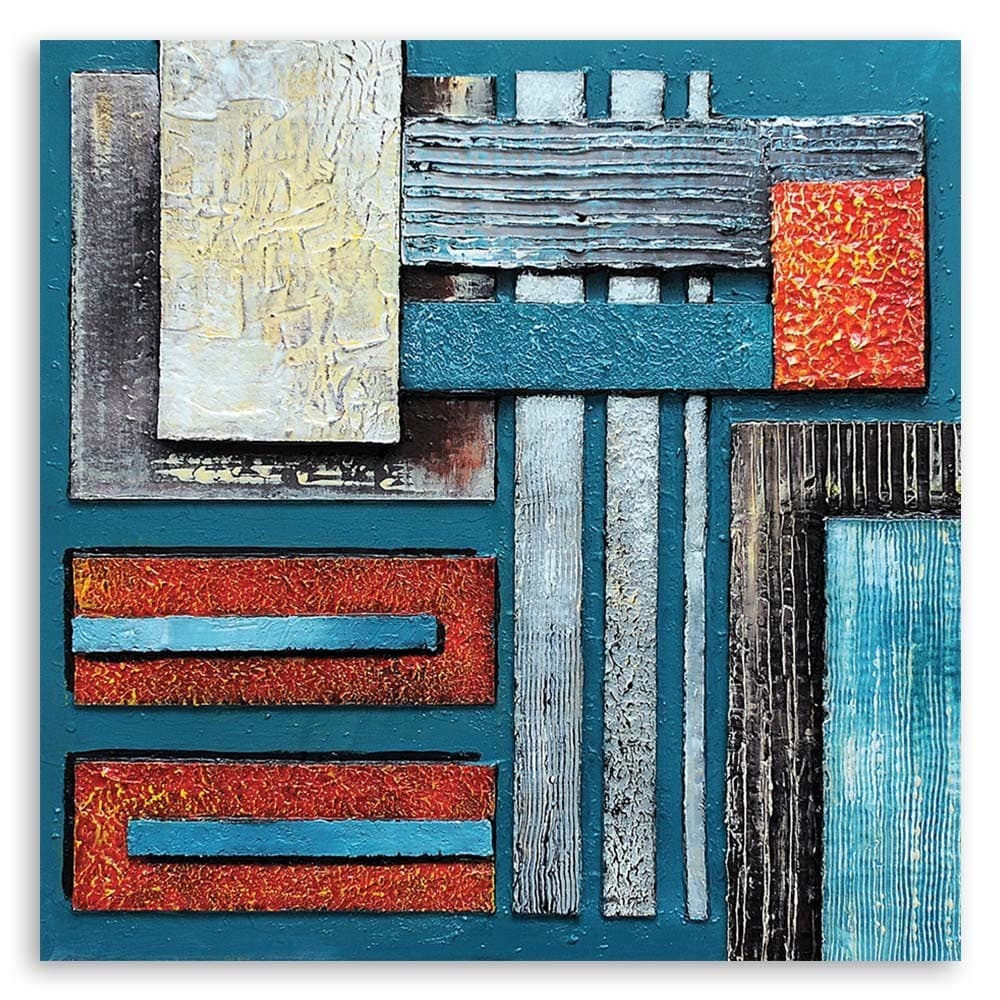 Quadro su tela, Astratto blu turchese in Poster e stampe Collezione Casa - Trebisacce, commercioVirtuoso.it