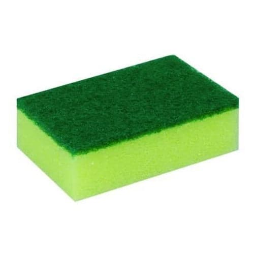SPUGNA ABRASIVA DOPPIA CON FIBRA VERDE - cm.9x6x3h. - - PZ 10 FER 216869 in prodotto EuroStore07 - Alatri, commercioVirtuoso.it