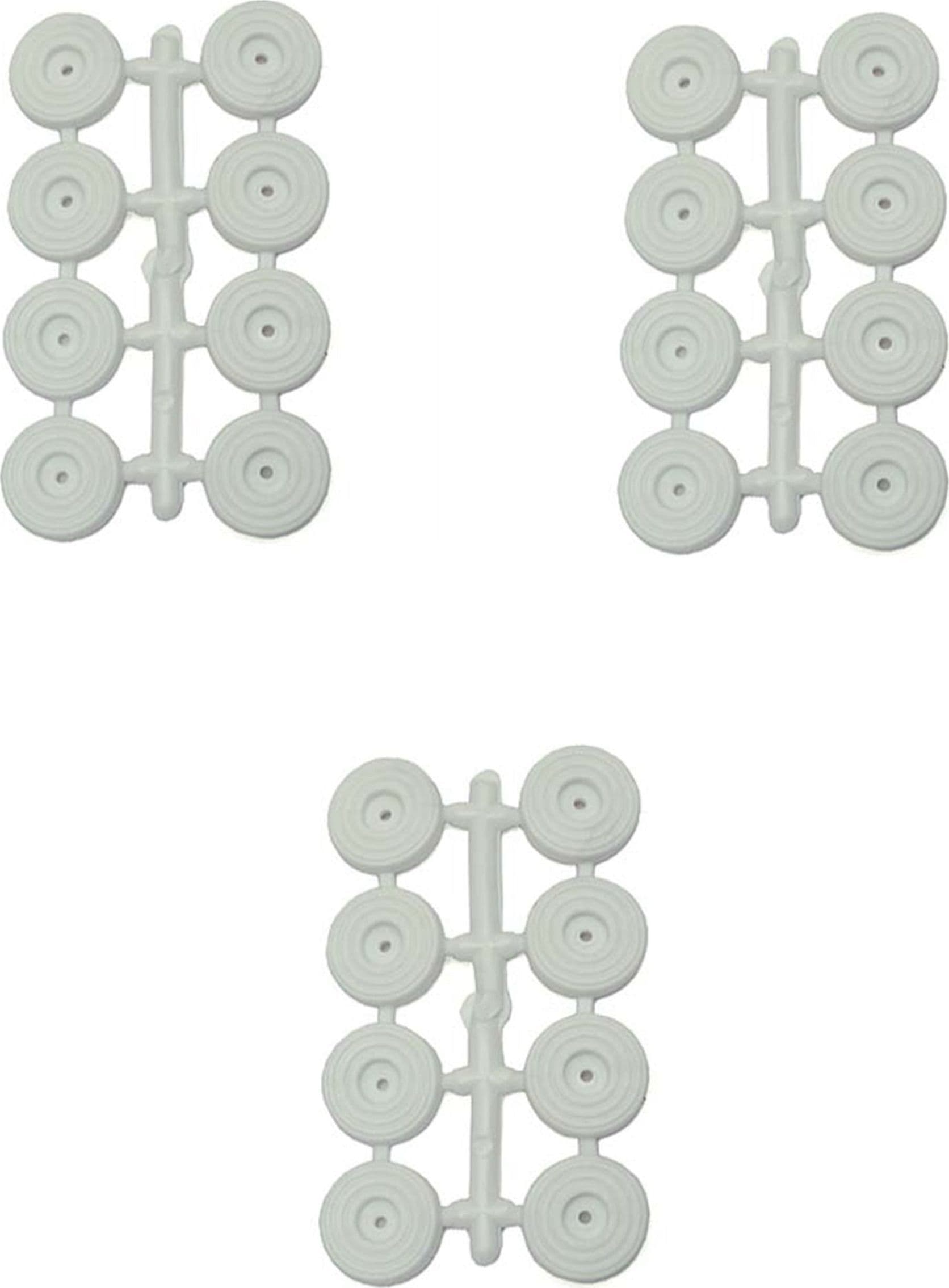 GOMMINO PARACOLPI CON VITI SOTTOSEDIE IN PLASTICA BIANCHI ø mm.25x5h - PZ 24 in prodotto EuroStore07 - Alatri, commercioVirtuoso.it