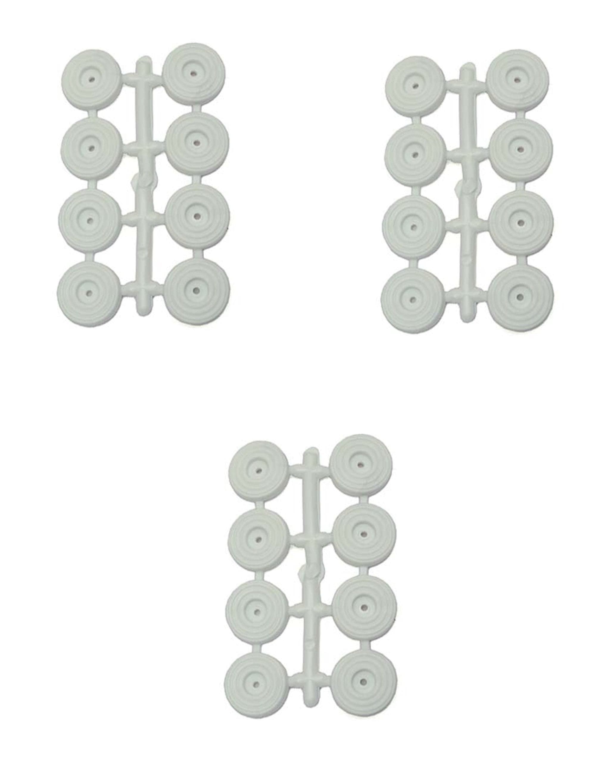 GOMMINO PARACOLPI CON VITI SOTTOSEDIE IN PLASTICA BIANCHI ø mm.25x5h - PZ 24 in prodotto EuroStore07 - Alatri, commercioVirtuoso.it