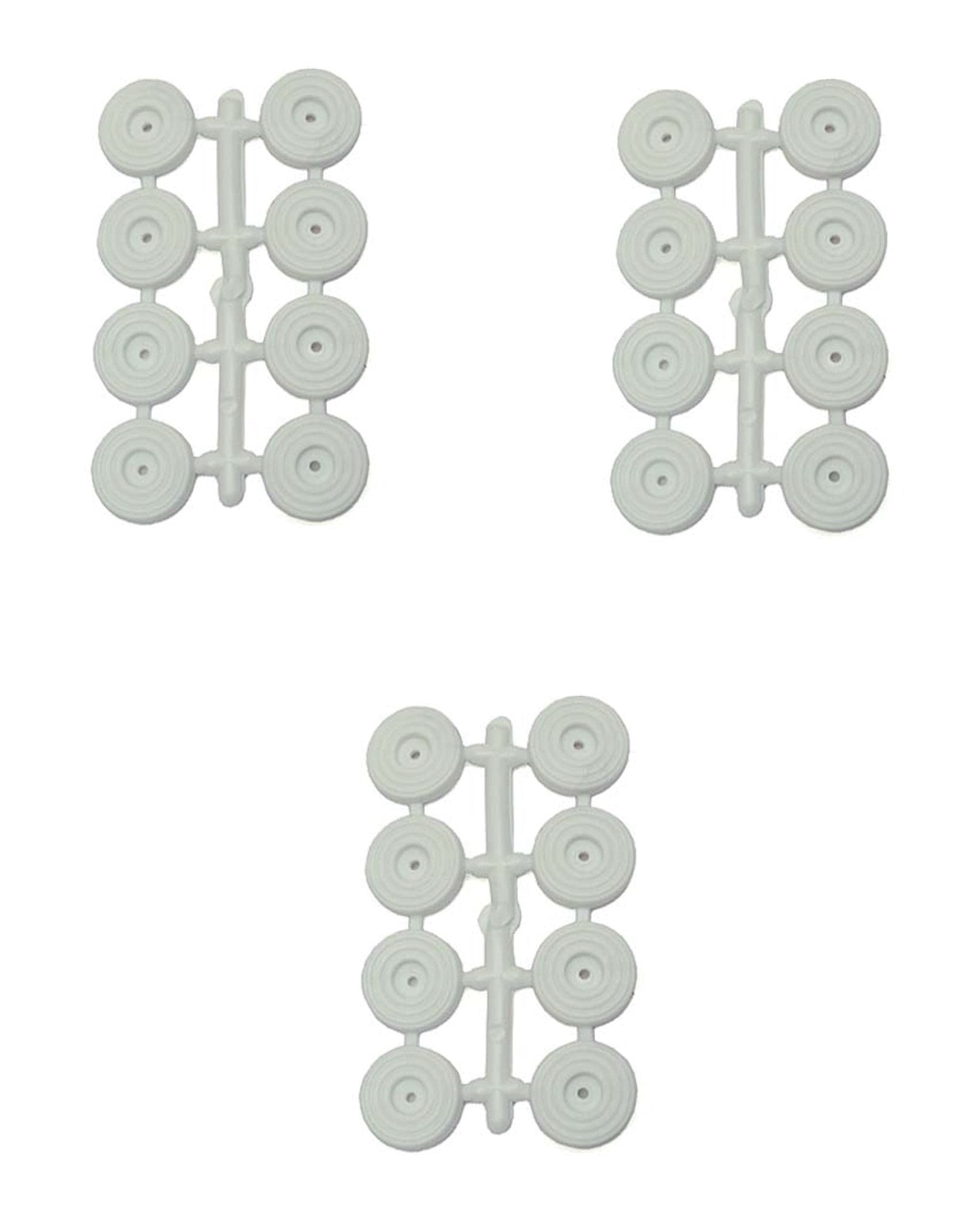GOMMINO PARACOLPI CON VITI SOTTOSEDIE IN PLASTICA BIANCHI ø mm.25x5h - PZ 24 in prodotto EuroStore07 - Alatri, commercioVirtuoso.it