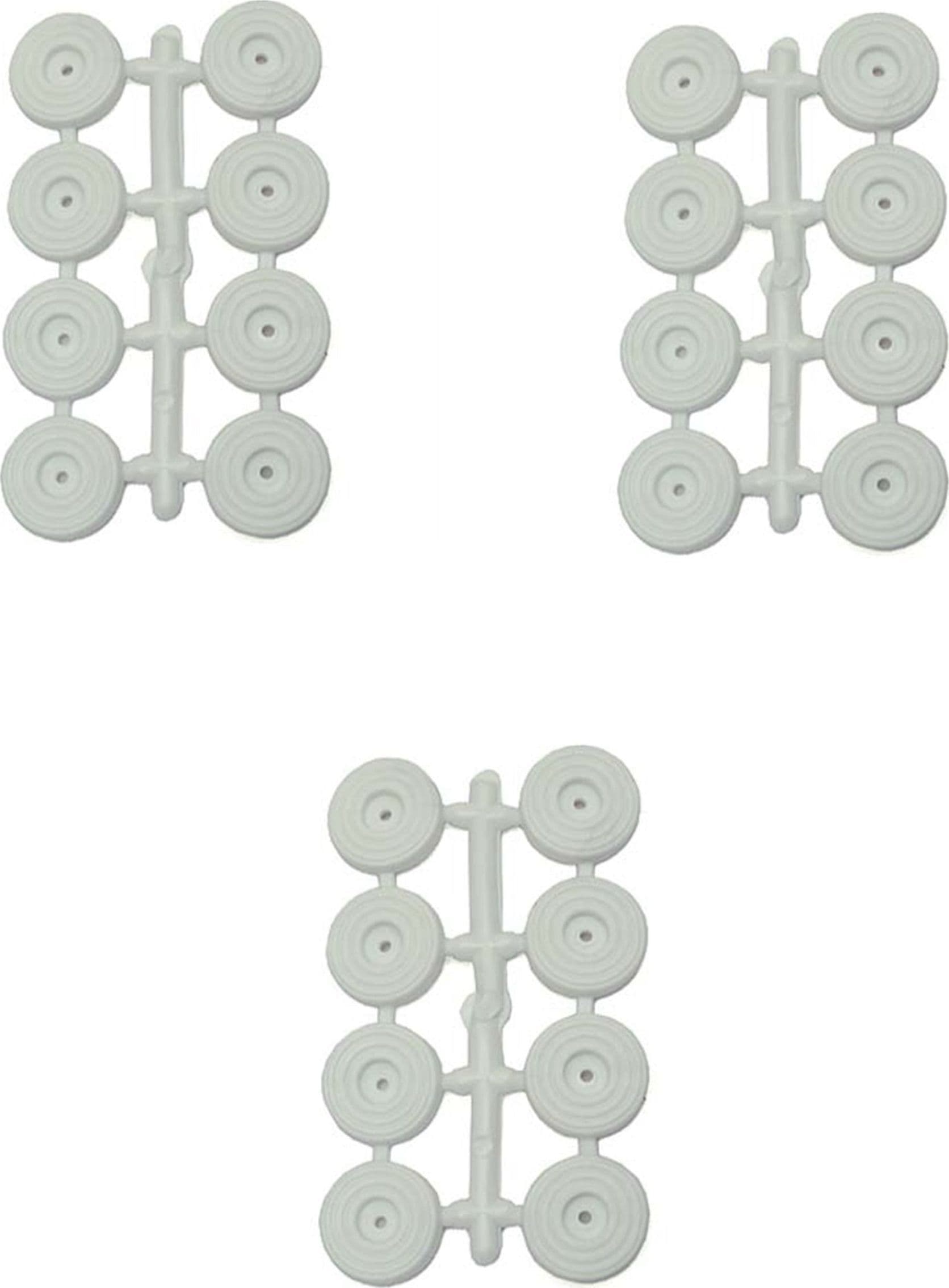 GOMMINO PARACOLPI CON VITI SOTTOSEDIE IN PLASTICA BIANCHI ø mm.25x5h - PZ 24 in prodotto EuroStore07 - Alatri, commercioVirtuoso.it