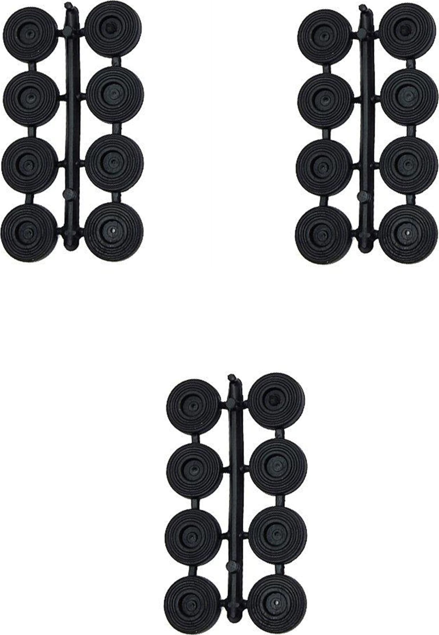 GOMMINO PARACOLPI CON VITI SOTTOSEDIE IN PLASTICA NERI ø mm.25x5h - PZ 24 in prodotto EuroStore07 - Alatri, commercioVirtuoso.it