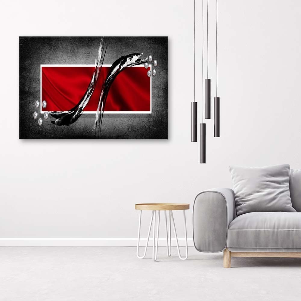 Quadro su tela, Astrazione rossa in Poster e stampe Collezione Casa - Trebisacce, commercioVirtuoso.it