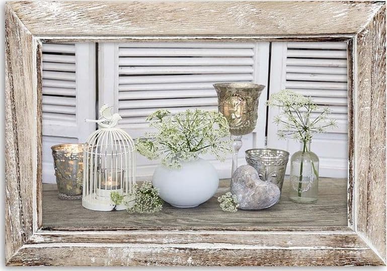 Quadro su tela, Natura morta Shabby chic in Poster e stampe Collezione Casa - Trebisacce, commercioVirtuoso.it