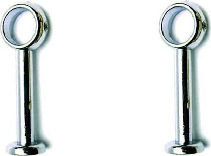 MENSOLINA LUNGA ANTICATA - cm.4 COLORE CROMO PER TUBO MM 10 --CA 517 PZ 2 in prodotto EuroStore07 - Alatri, commercioVirtuoso.it