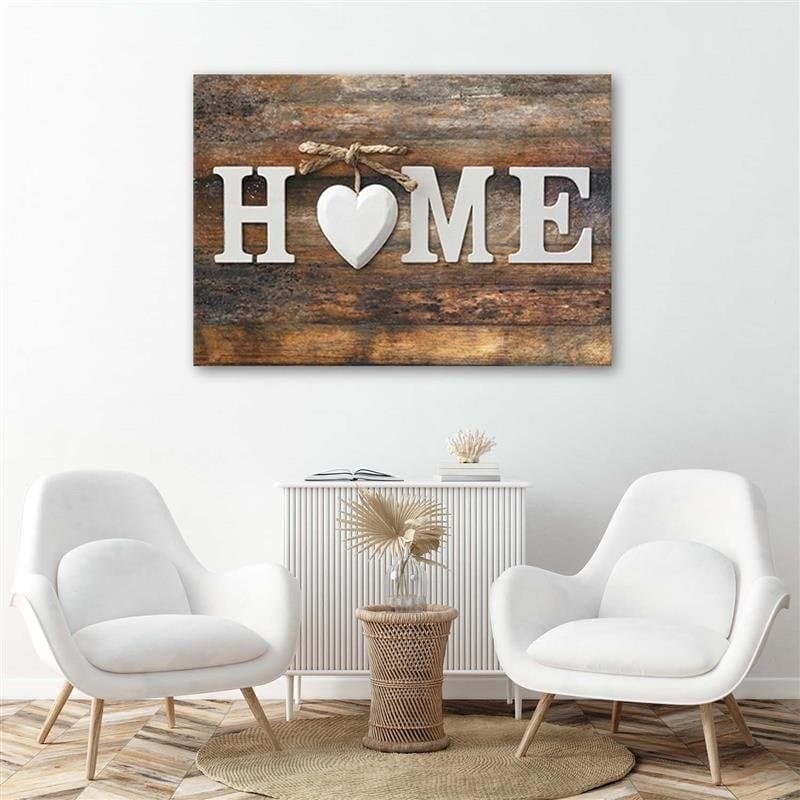 Quadro su tela, Casa Cuore Marrone Retro in Poster e stampe Collezione Casa - Trebisacce, commercioVirtuoso.it