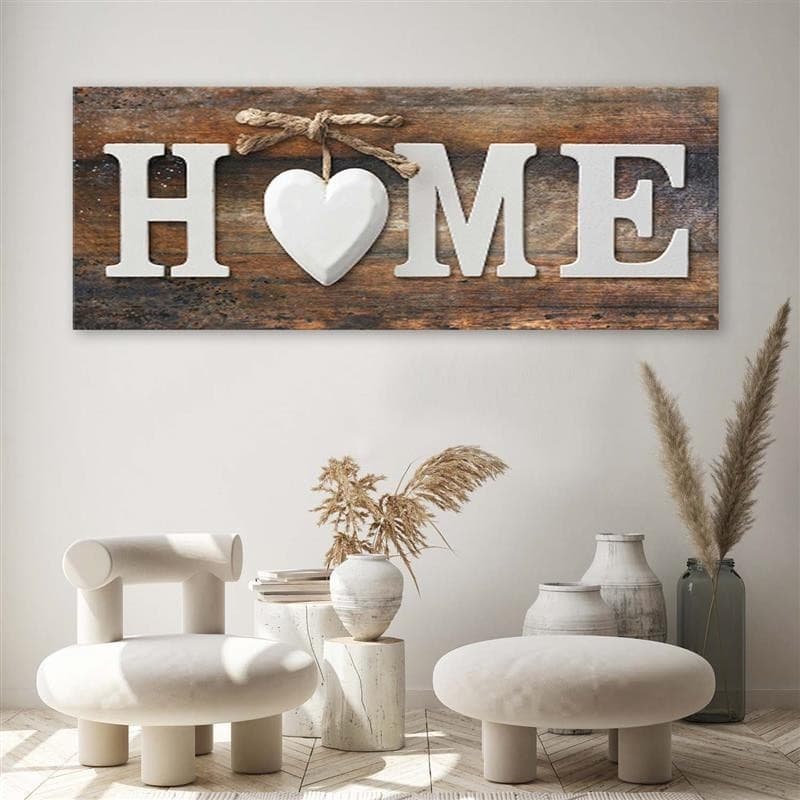 Quadro su tela, Casa Cuore Marrone Retro in Poster e stampe Collezione Casa - Trebisacce, commercioVirtuoso.it