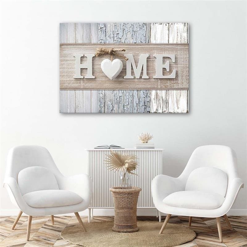 Quadro su tela, Home Cuore tavole di legno Vintage in Poster e stampe Collezione Casa - Trebisacce, commercioVirtuoso.it